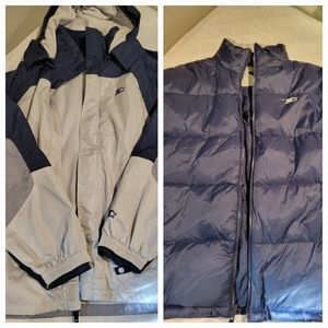 Starters Men 2 in 1 Puffer jacket and Windbreaker